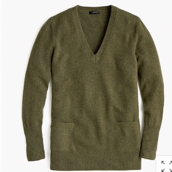 J. Crew Sweaters - J Crew V-neck front-pocket tunic sweater